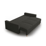 Sofa-lova (cartadera) mazzini sofa juoda, aksominė, natūralaus buko mediena