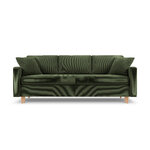 Sofa bed (rose) mazzini sofa bottle green, velvet, natural beech wood