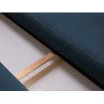 Sofa bed (rose) mazzini sofas dark blue, velvet, natural beech wood