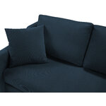 Sofa bed (rose) mazzini sofas dark blue, velvet, natural beech wood