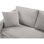 Sofa bed (rose) mazzini sofa light gray, velvet, natural beech wood