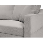 Sofa bed (rose) mazzini sofa light gray, velvet, natural beech wood