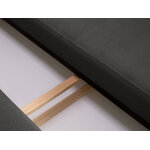 Sofa bed (rose) in mazzini sofas, dark gray, velvet, natural beech wood