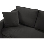 Sofa bed (rose) in mazzini sofas, dark gray, velvet, natural beech wood