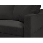 Sofa bed (rose) in mazzini sofas, dark gray, velvet, natural beech wood