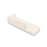 Sofa &#39;vanda&#39; light beige, chenille, black plastic, left