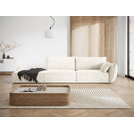 Sofa &#39;vanda&#39; light beige, chenille, black plastic, left