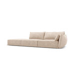 Sofa &#39;vanda&#39; beige, chenille, black plastic, left