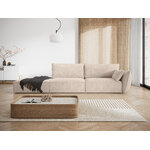 Sofa &#39;vanda&#39; beige, chenille, black plastic, left