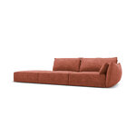 Sofa &#39;vanda&#39; red, chenille, black plastic, left