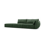 Sofa &#39;vanda&#39; bottle green, chenille, black plastic, left