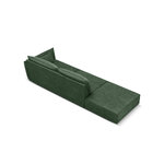 Sofa &#39;vanda&#39; bottle green, chenille, black plastic, left