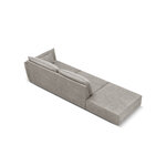 Sofa &#39;vanda&#39; light grey, chenille, black plastic, left