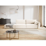 Sofa &#39;vanda&#39; light beige, velvet, black plastic, left