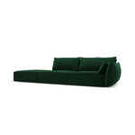 Sofa &#39;vanda&#39; bottle green, velvet, black plastic, left