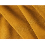 Sofa &#39;vanda&#39; yellow, velvet, black plastic, left