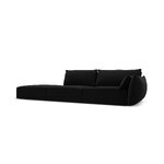 Sofa &#39;vanda&#39; juoda, aksominė, juoda plastikinė, kairė