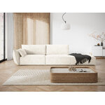 Sofa &#39;vanda&#39; light beige, chenille, black plastic, better