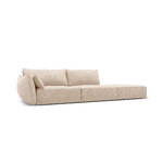 Sofa &quot;vanda&quot; smėlio spalvos, šenilinė, juodo plastiko, geriau