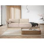 Sofa &#39;vanda&#39; beige, chenille, black plastic, better