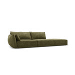 Sofa &#39;vanda&#39; green, chenille, black plastic, better