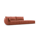 Sofa &#39;vanda&#39; red, chenille, black plastic, better