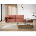 Sofa &#39;vanda&#39; red, chenille, black plastic, better