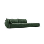 Sofa &#39;vanda&#39; bottle green, chenille, black plastic, better