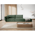 Sofa &#39;vanda&#39; bottle green, chenille, black plastic, better