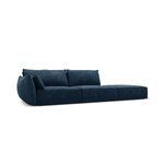 Sofa &#39;vanda&#39; deep blue, chenille, black plastic, better