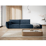 Sofa &#39;vanda&#39; deep blue, chenille, black plastic, better