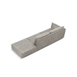 Sofa &#39;vanda&#39; light grey, chenille, black plastic, better