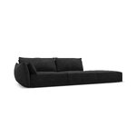 Sofa &#39;vanda&#39; dark grey, chenille, black plastic, better