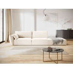 Sofa &#39;vanda&#39; light beige, velvet, black plastic, better