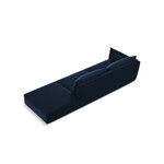 Sofa &#39;vanda&#39; deep blue, velvet, black plastic, better