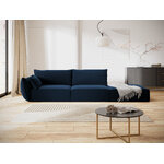 Sofa &#39;vanda&#39; deep blue, velvet, black plastic, better