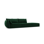 Sofa &#39;vanda&#39; bottle green, velvet, black plastic, better