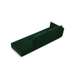 Sofa &#39;vanda&#39; bottle green, velvet, black plastic, better