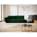 Sofa &#39;vanda&#39; bottle green, velvet, black plastic, better