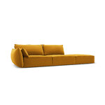 Sofa &#39;vanda&#39; yellow, velvet, black plastic, better