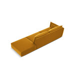 Sofa &#39;vanda&#39; yellow, velvet, black plastic, better