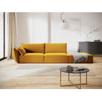 Sofa &#39;vanda&#39; yellow, velvet, black plastic, better