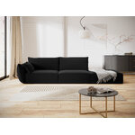 Sofa &#39;vanda&#39; black, velvet, black plastic, better