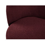 Sofa (clove) mazzini sofas bordeaux, boucle, black metal