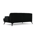 Sofa (dalia) mazzini sofas black, velvet, black metal
