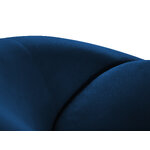 Aksominė sofa (žiedlapis) mazzini sofos tamsiai mėlynos, aksominės, juodos buko medienos
