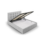 Bed (nerin) mazzini sofa light gray, structured fabric, 104x150x212