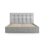 Bed (nerin) mazzini sofa light gray, structured fabric, 104x150x212