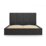 Bed (juniper) mazzini sofa dark gray, velvet, 104x150x208