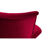 Aksominė kėdė (dobilas) mazzini sofa raudona, aksominė, juodo buko mediena